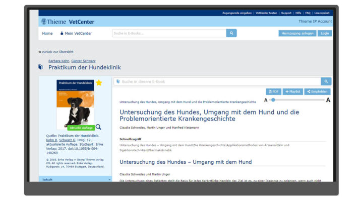 VetCenter Screenshot Buch
