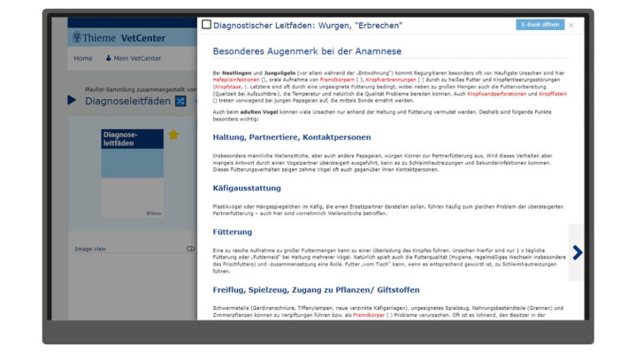 VetCenter Screenshot Diagnoseleitfaden